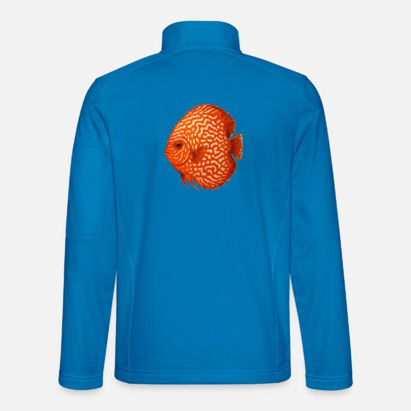 Oranger Diskusfisch-Aquarium Amazonas - Unisex Softshelljacke - Lichtblau