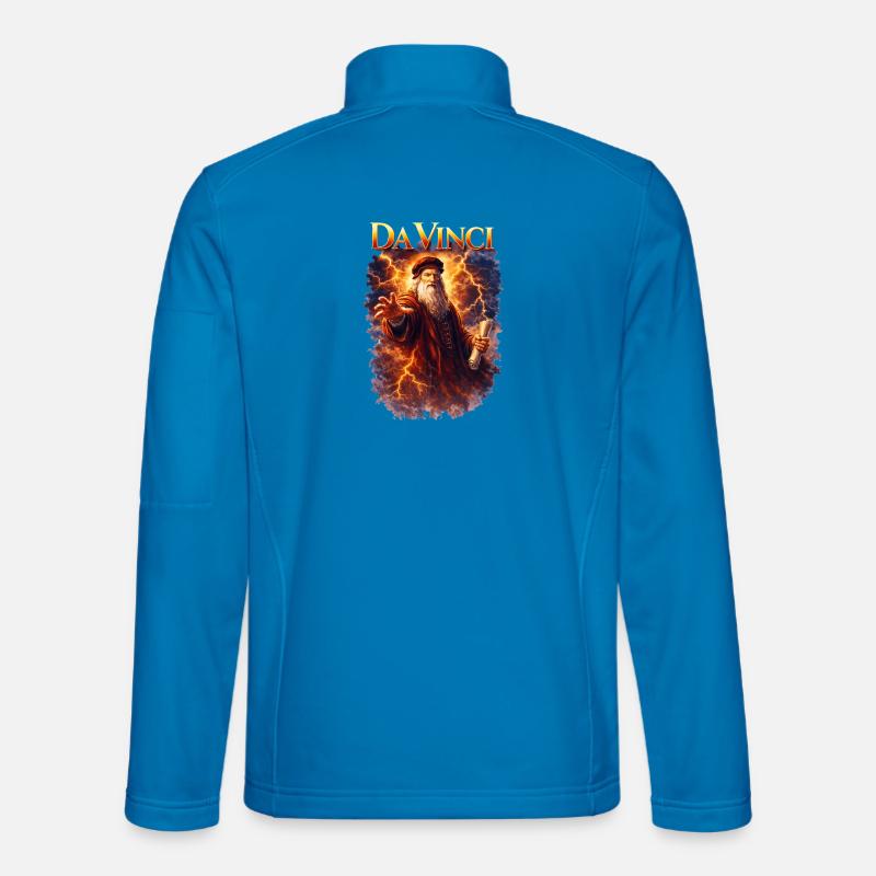 Leonardo Da Vinci Portrait - Unisex Softshell Jacket - light blue