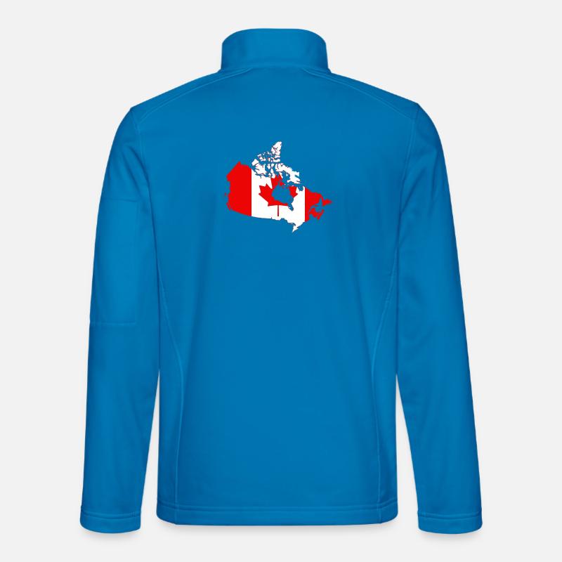Kanada-Karten-Flaggensilhouette - Unisex Softshelljacke - Lichtblau