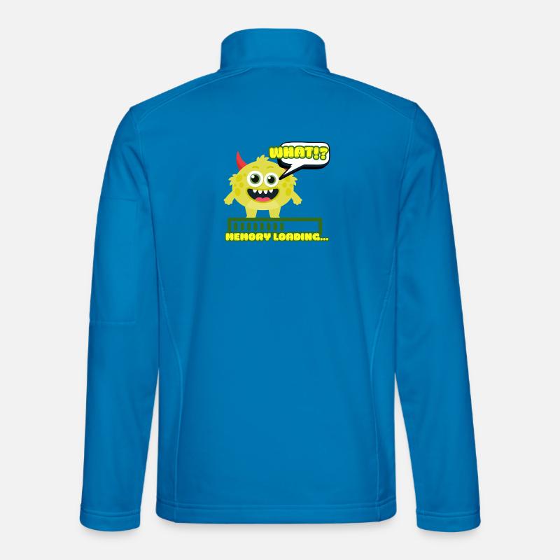 Memory Loading Monster Meme - Unisex Softshell Jacket - light blue