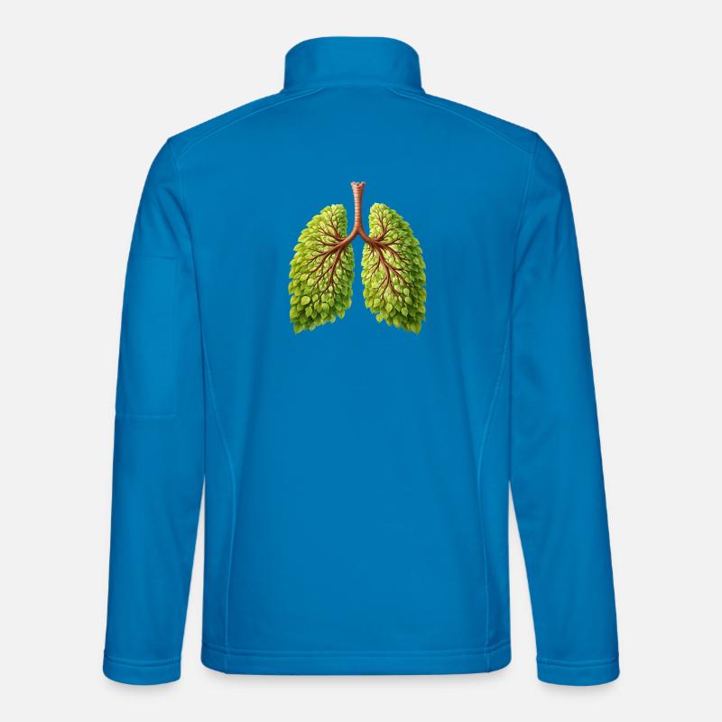Lung Nature Tree Design - Unisex Softshell Jacket - light blue
