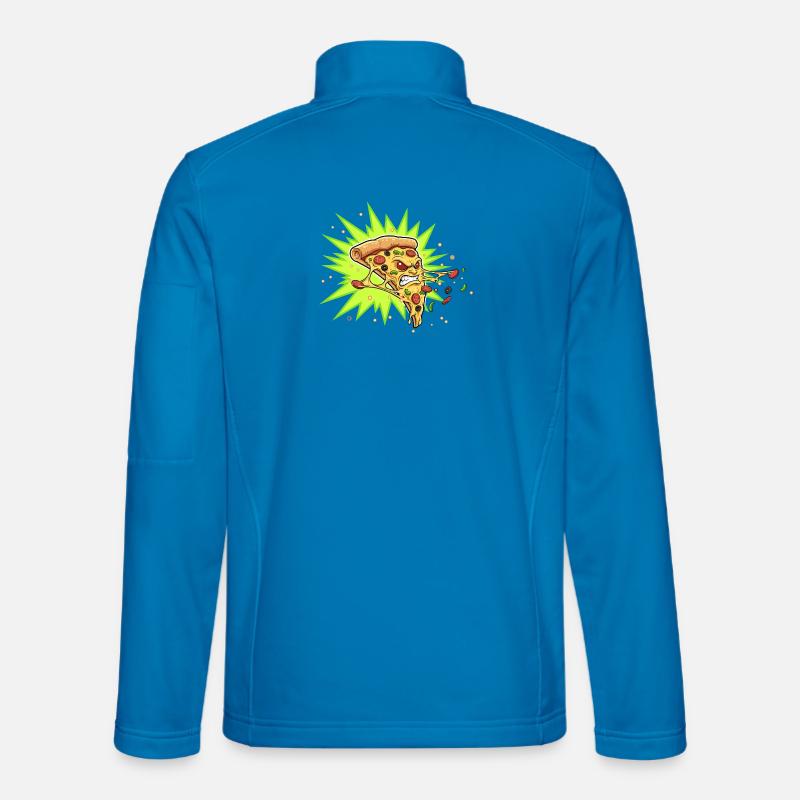 Pizzastück Aggressor Neonburst - Unisex Softshelljacke - Lichtblau