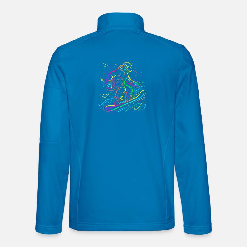 Snowboarder Retrowave - Unisex Softshell Jacket - light blue
