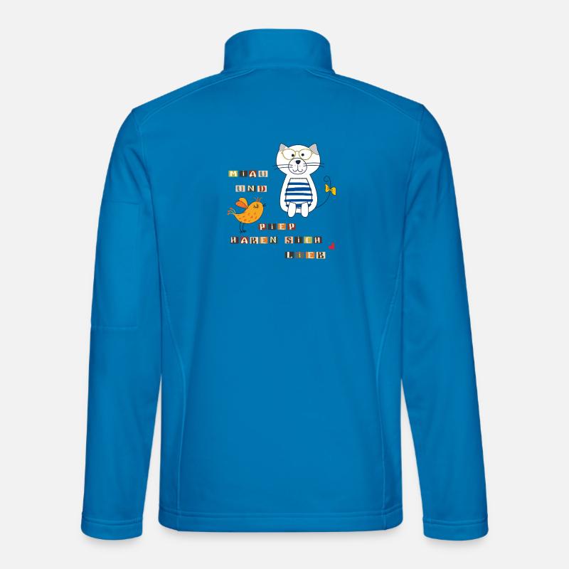 Katze und Vogel Unisex Softshelljacke