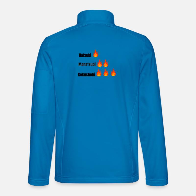 Three Layers Flame Typography - Unisex Softshell Jacket - light blue