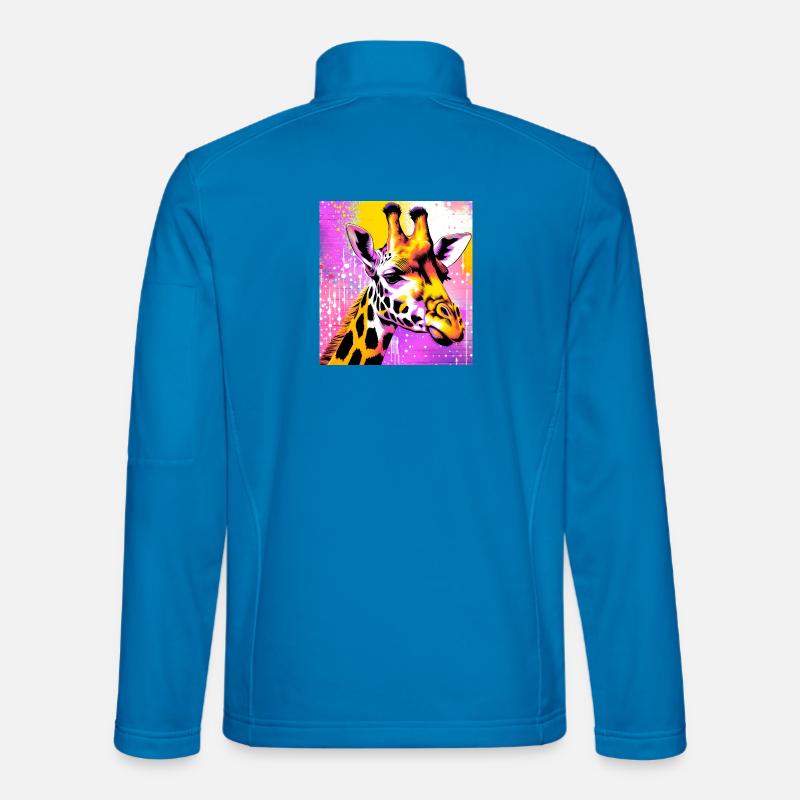 Giraffe - Unisex Softshelljacke - Lichtblau