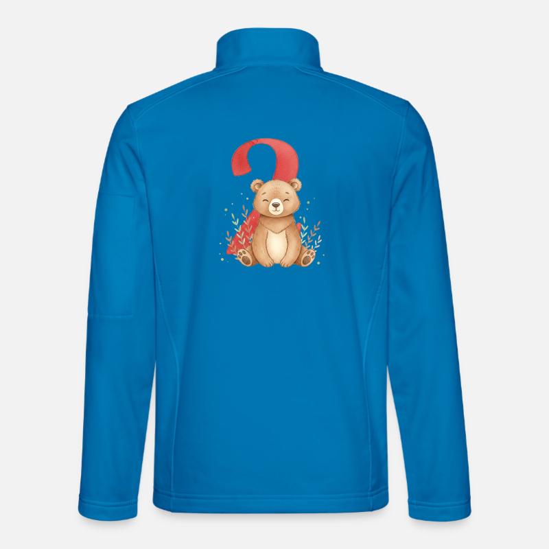 Cuddly bear with number 2 - Unisex Softshell Jacket - light blue