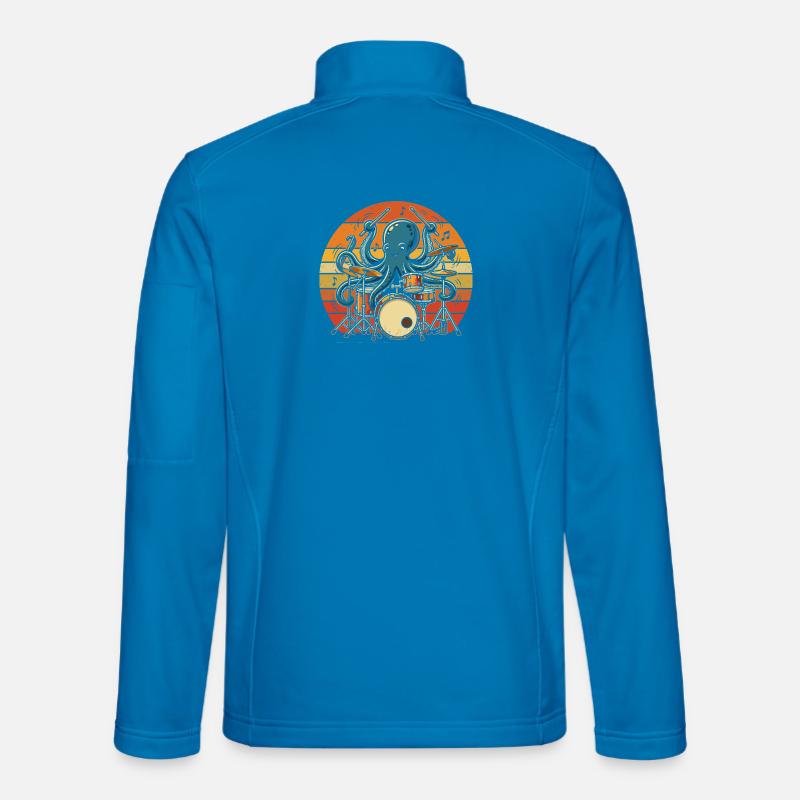 Octopus Rhythm Drummer - Unisex Softshell Jacket - light blue