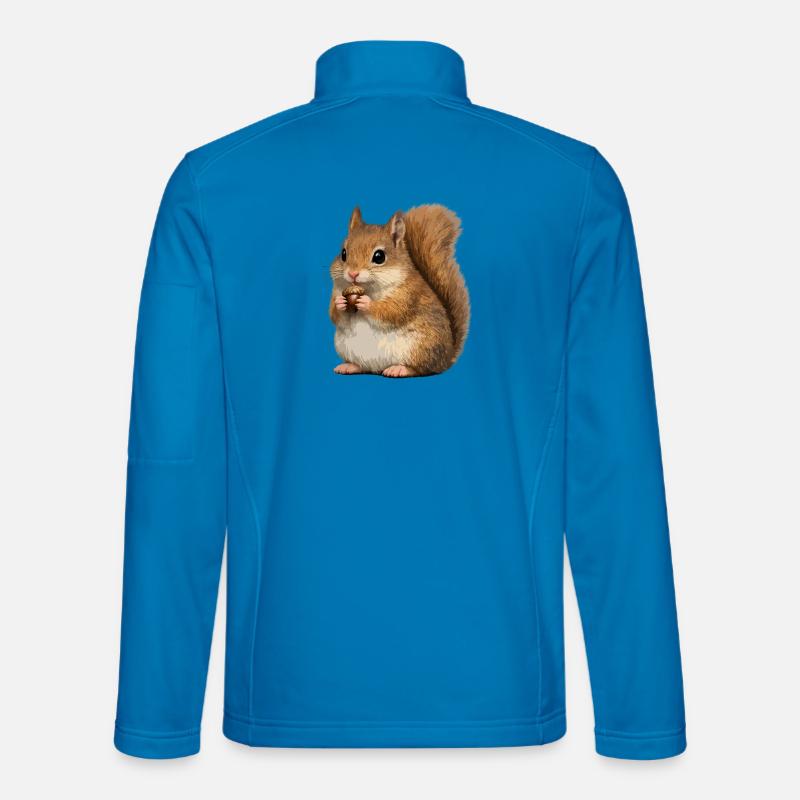 Squirrel with acorn - Unisex Softshell Jacket - light blue