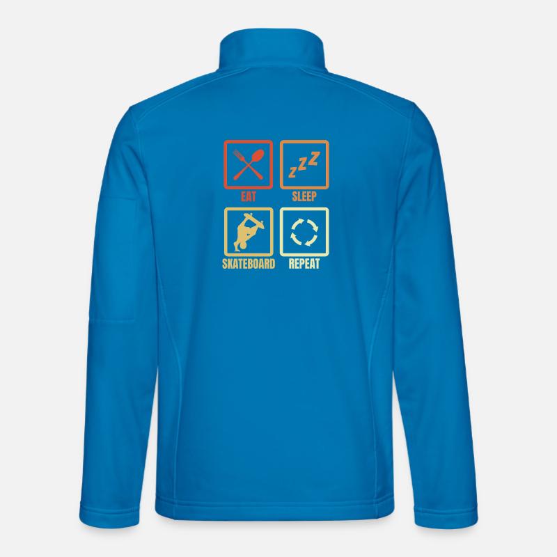 Eat Sleep Skateboard Repeat - Unisex Softshell Jacket - light blue