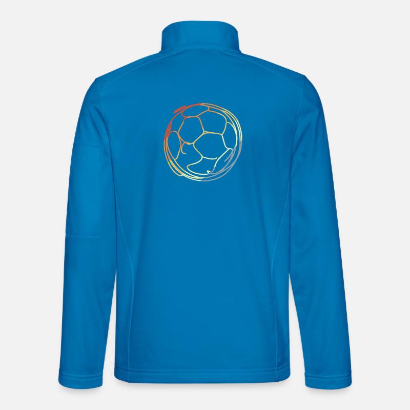 Fußball Skizze - Unisex Softshelljacke - Lichtblau