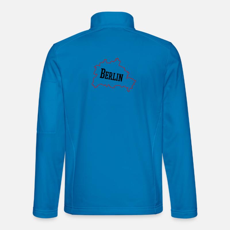 berlin_umriss_02 - Unisex Softshelljacke - Lichtblau