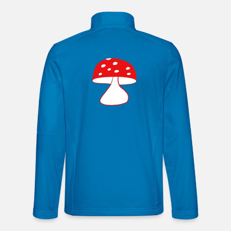 Red fly agaric mushrooms - Unisex Softshell Jacket - light blue