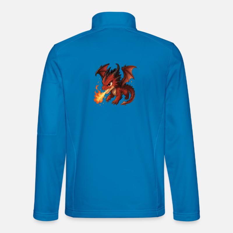 Rotdrache Feueratem - Unisex Softshelljacke - Lichtblau