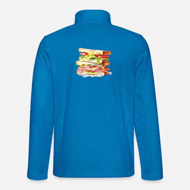 Bunte Sandwich-Schichten Illustration - Unisex Softshelljacke - Lichtblau