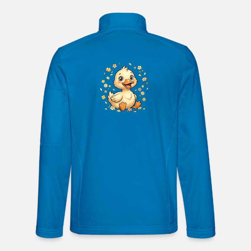 Flower Chick Portrait - Unisex Softshell Jacket - light blue