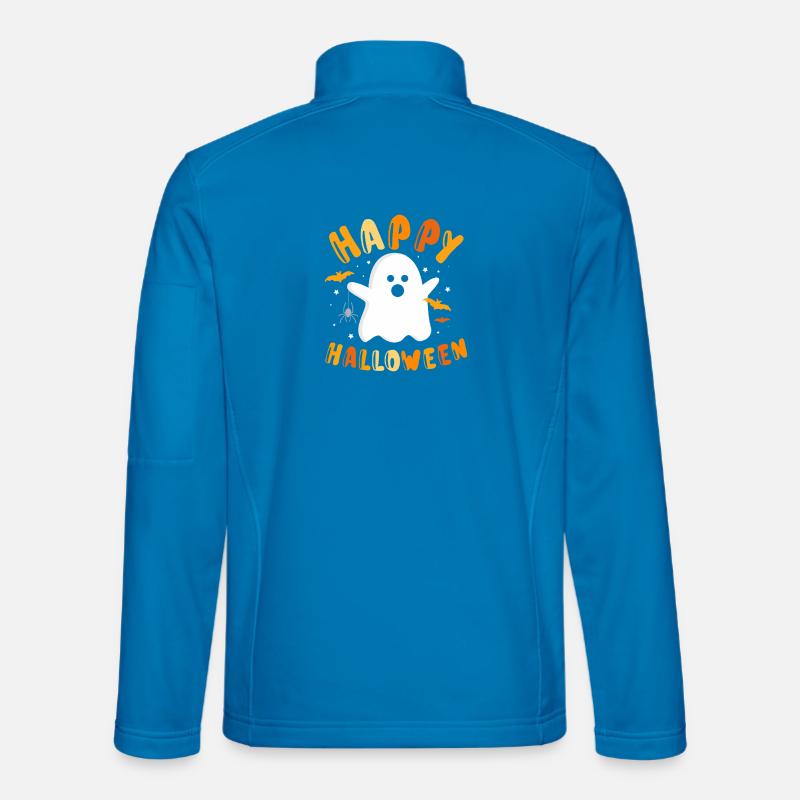 Happy Halloween Ghost Graphic - Unisex Softshell Jacket - light blue