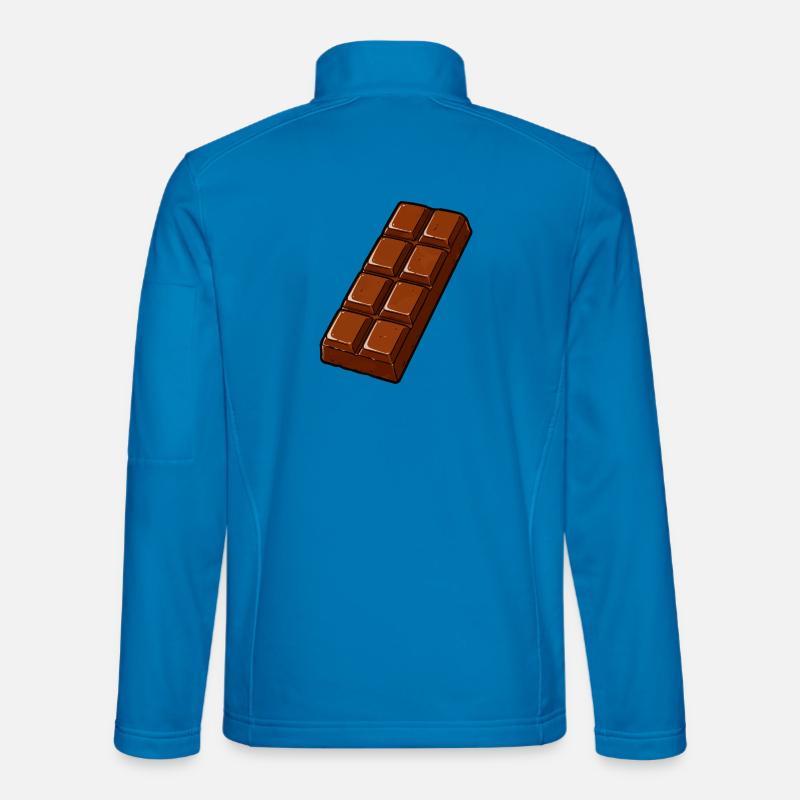 Schokoladen-Tafel Cartoon Retro - Unisex Softshelljacke - Lichtblau