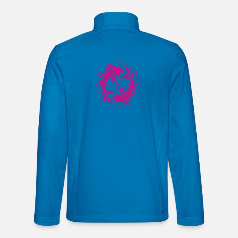Pisces Symbol – Gentle & Modern - Unisex Softshell Jacket - light blue