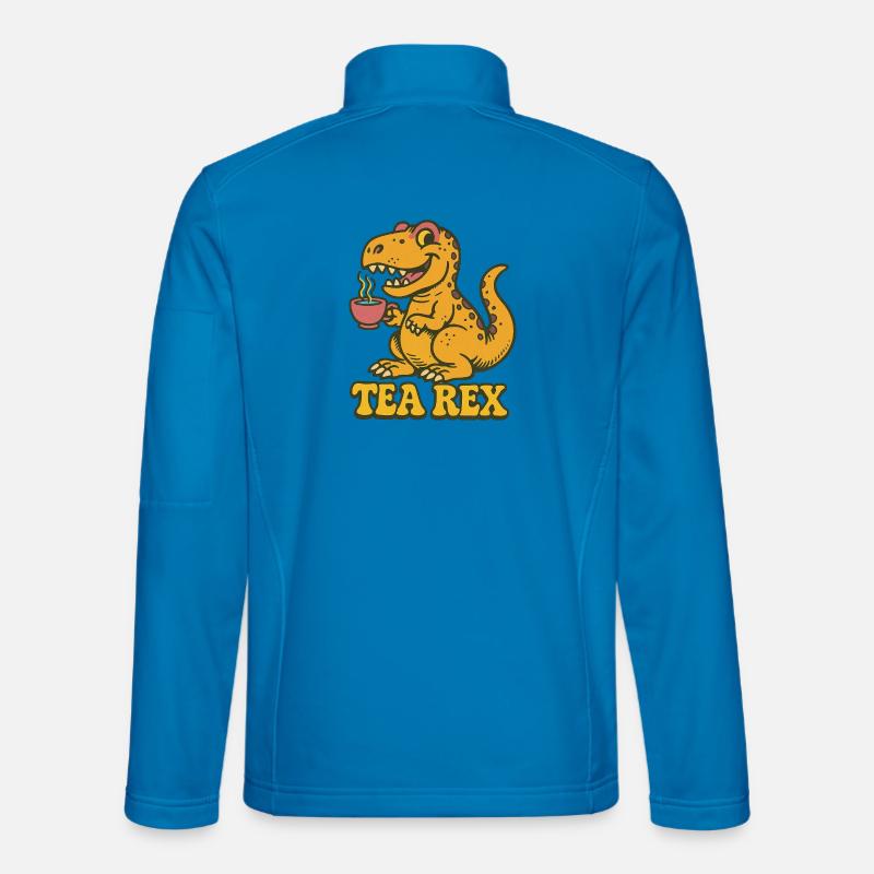 Tea Rex: Dinosaurier-Teezeit - Unisex Softshelljacke - Lichtblau