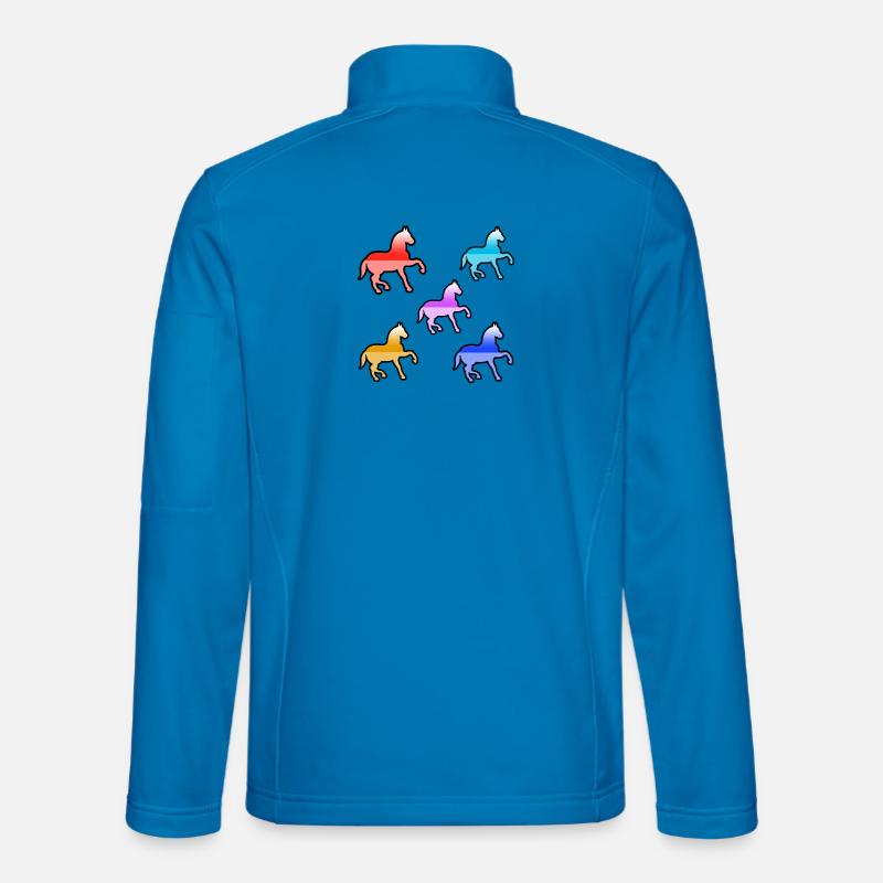 Pferde - Unisex Softshelljacke - Lichtblau