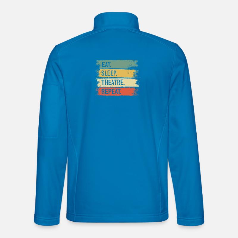 Eat Sleep Theatre Repeat - Unisex Softshelljacke - Lichtblau