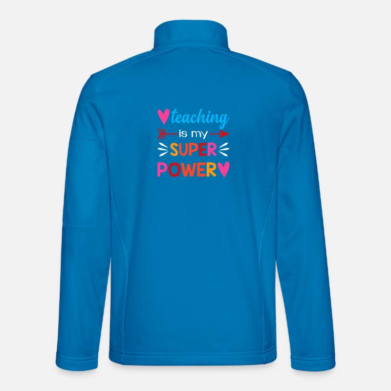 Teaching Is My Super Power - Unisex Softshell Jacket - light blue