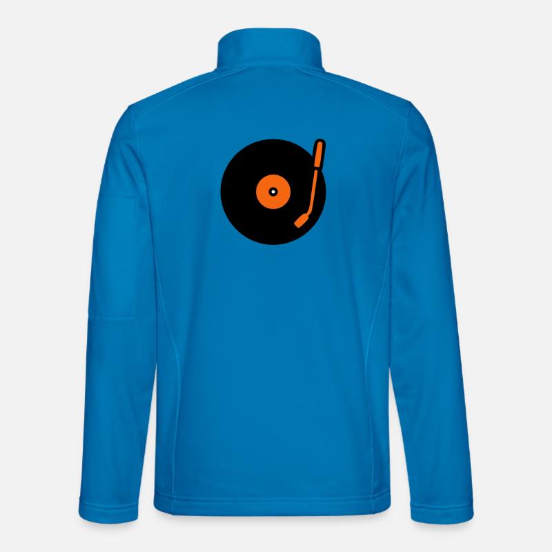 Retro Audio Schallplatte Tonarm - Unisex Softshelljacke - Lichtblau