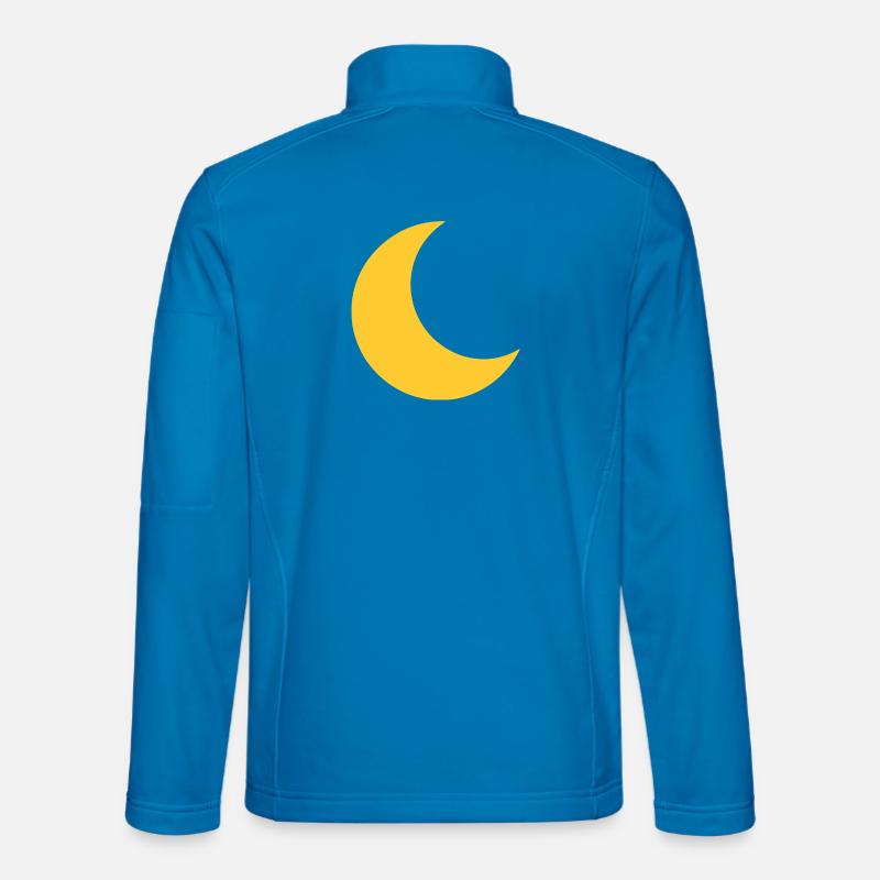 Yellow Moon Silhouette - Unisex Softshell Jacket - light blue
