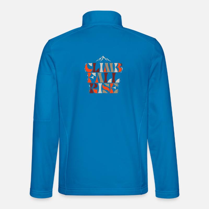 Retro Mountain Climb - Unisex Softshell Jacket - light blue