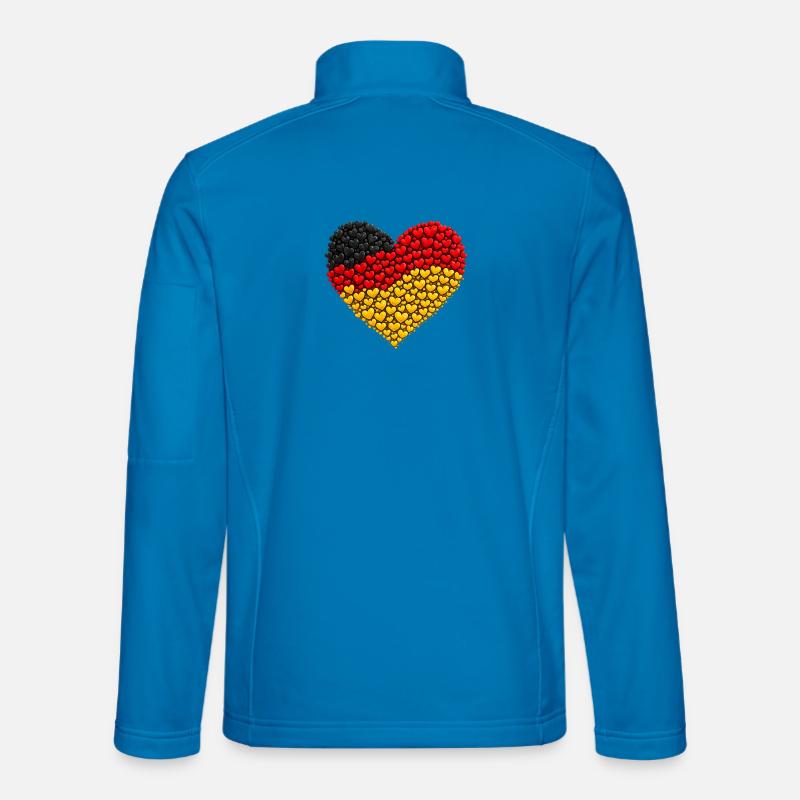 Germany Hearts Fan Flag Flag - Unisex Softshell Jacket - light blue