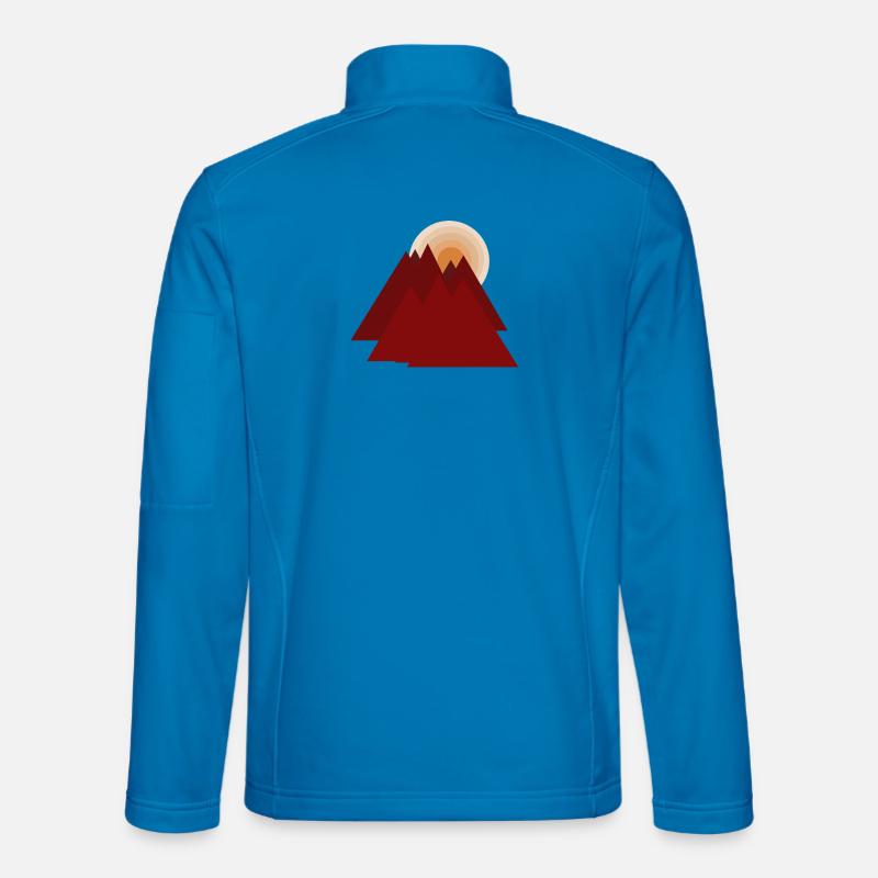 Red Mountains at Sunrise - Unisex Softshell Jacket - light blue