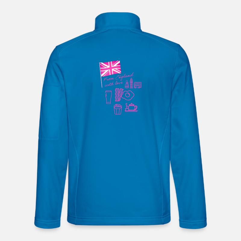 EXANGLIA (Pink) - Unisex Softshelljacke - Lichtblau
