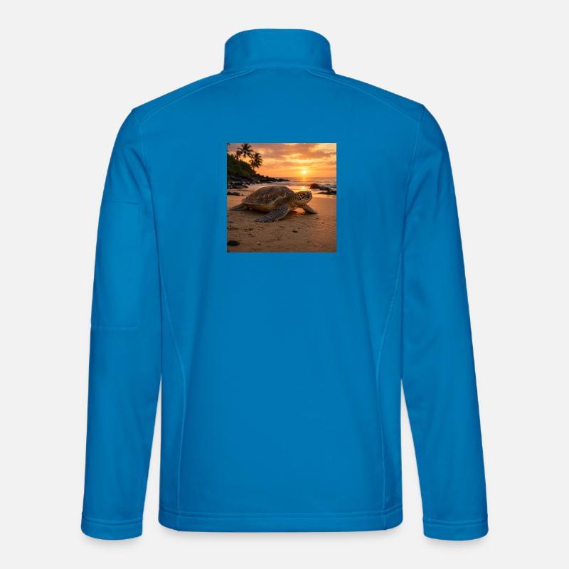 Sunset sea turtle Unisex Softshell Jacket