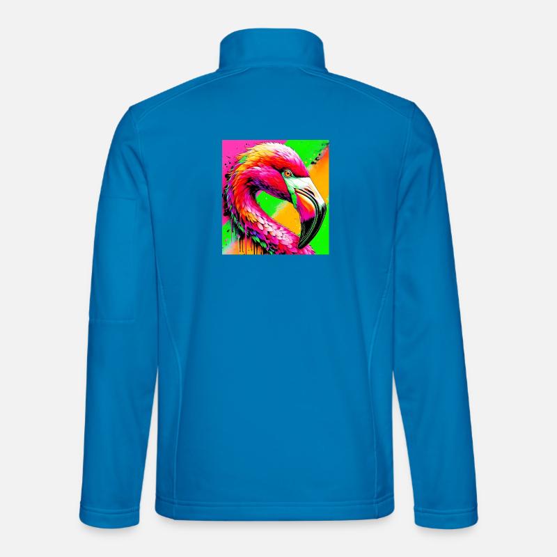 Flamingo - Unisex Softshelljacke - Lichtblau