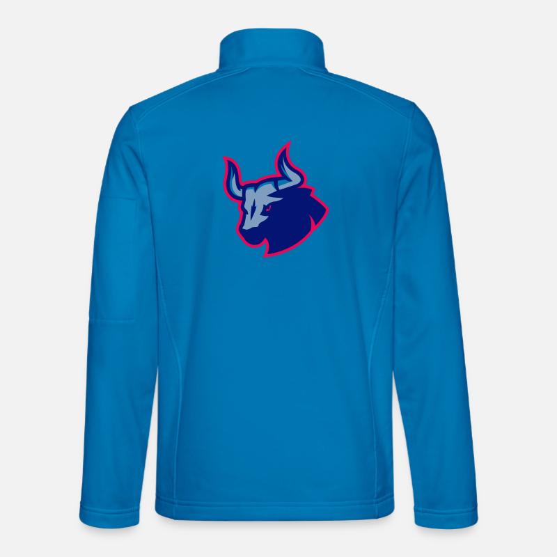 Taurus Blue Neon Outline - Unisex Softshell Jacket - light blue