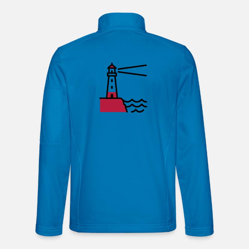 Leuchtturm Küste Maritim Meer - Unisex Softshelljacke - Lichtblau