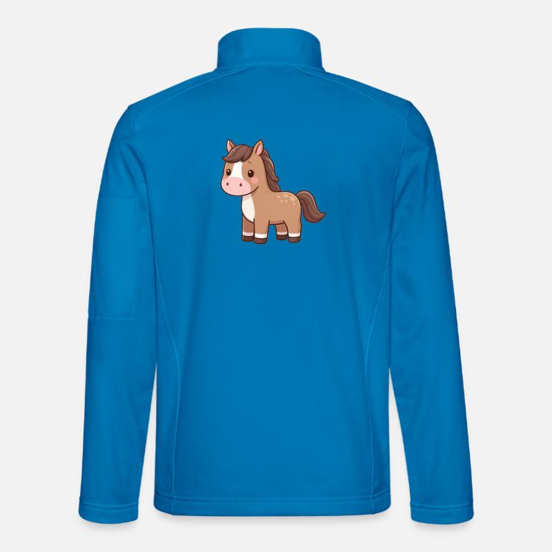 Niedliches Pferd Pferdchen Geschenk Reiter - Unisex Softshelljacke - Lichtblau