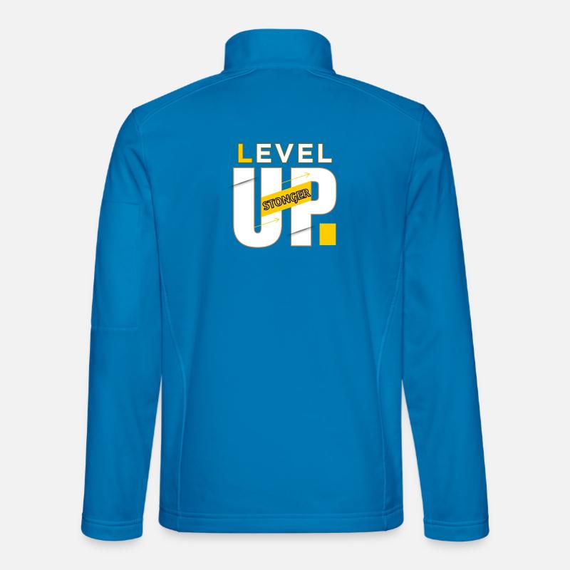 Level Up Puissance Graphique - Veste en tissu softshell Unisexe - bleu clair