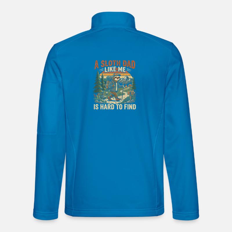 Sloth Dad Hiking Adventure - Unisex Softshell Jacket - light blue