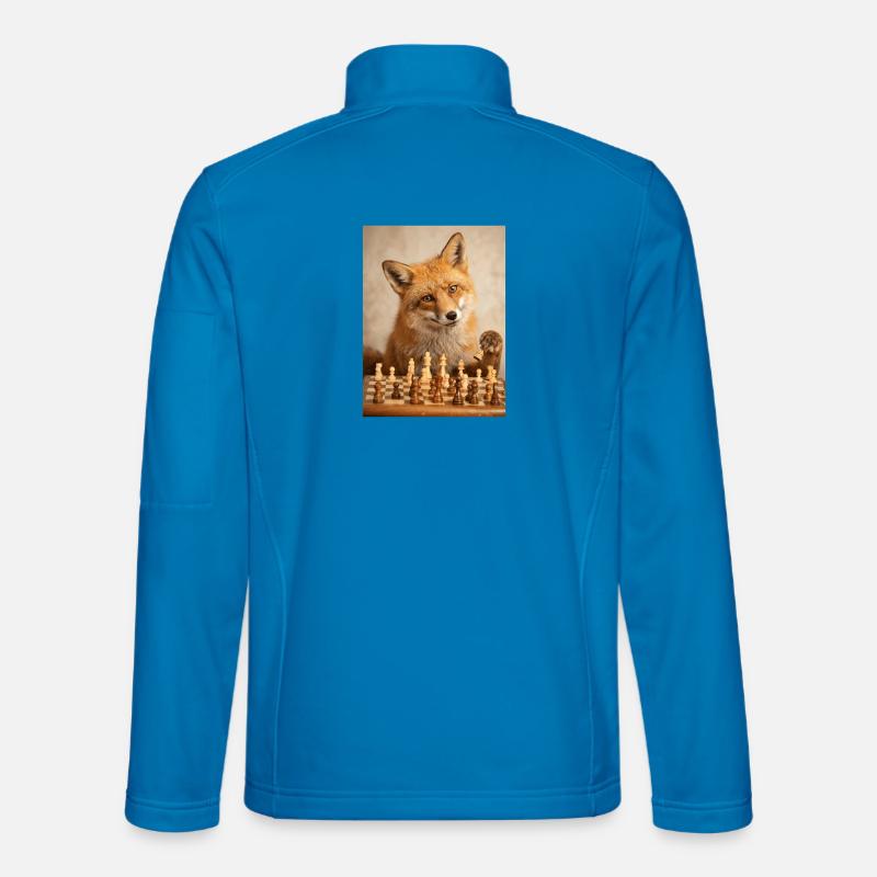 Fuchs spielt Schach - Unisex Softshelljacke - Lichtblau