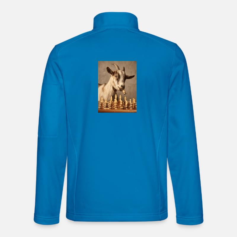 La chèvre jouant aux échecs Veste en tissu softshell Unisexe