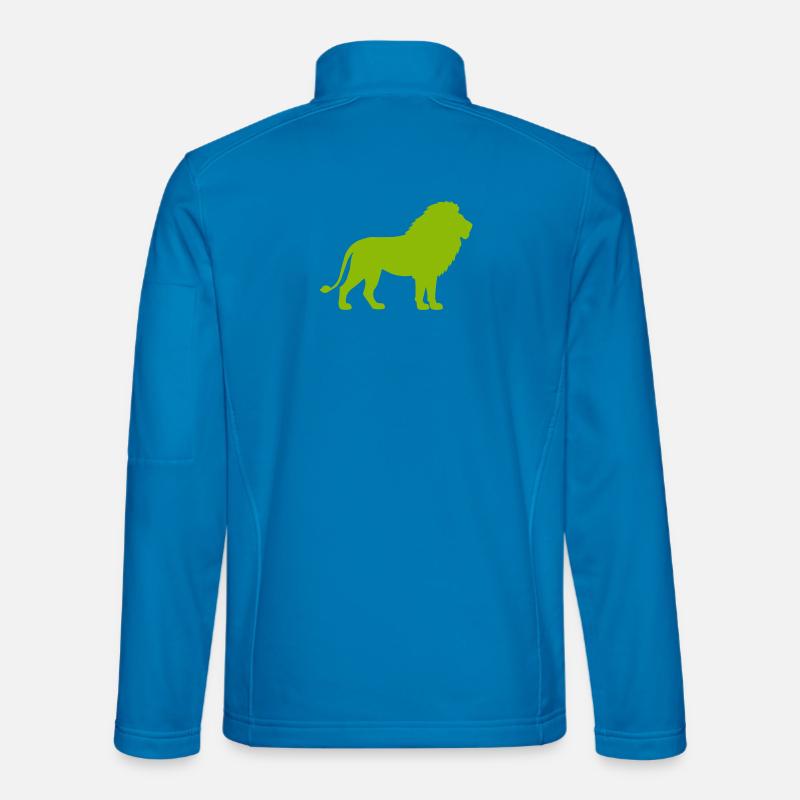 Lion Silhouette Neon Green Unisex Softshell Jacket