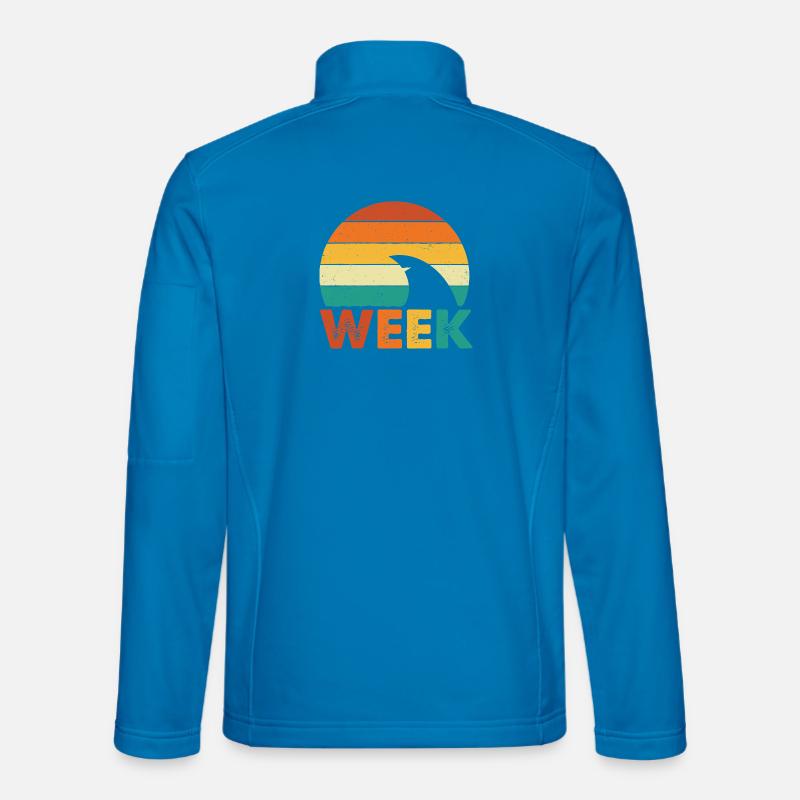 Minimal Shark Week Ocean Marine Style - Unisex Softshelljacke - Lichtblau