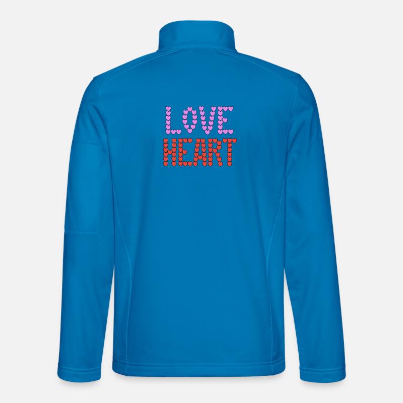 Love Heart typography - Unisex Softshell Jacket - light blue