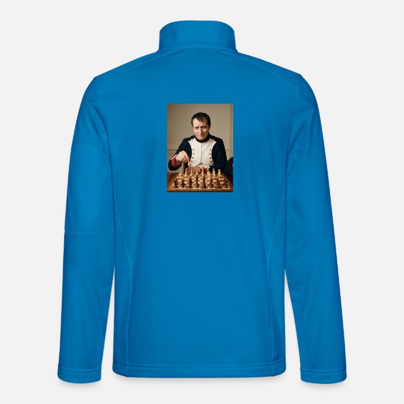 Napoleon spielt Schach. - Unisex Softshelljacke - Lichtblau