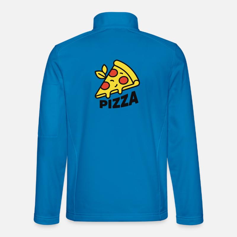 Pizza Piece Lettering Italy Pizzeria - Unisex Softshell Jacket - light blue