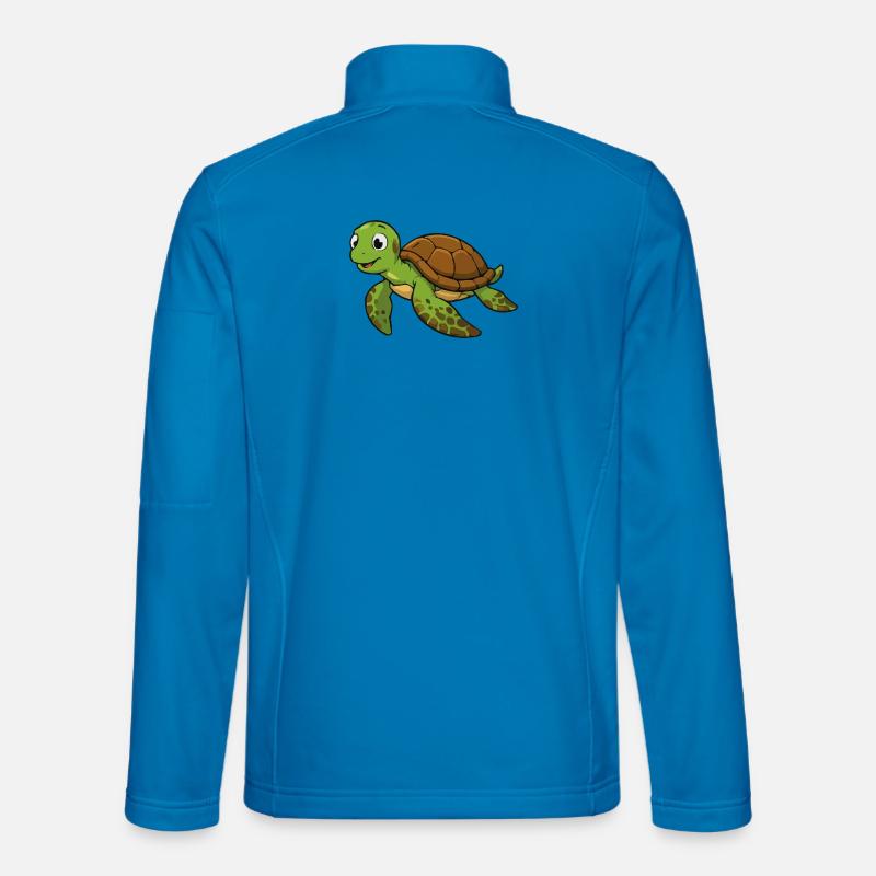 Kuschelige Schildkröten-Illustration Unisex Softshelljacke