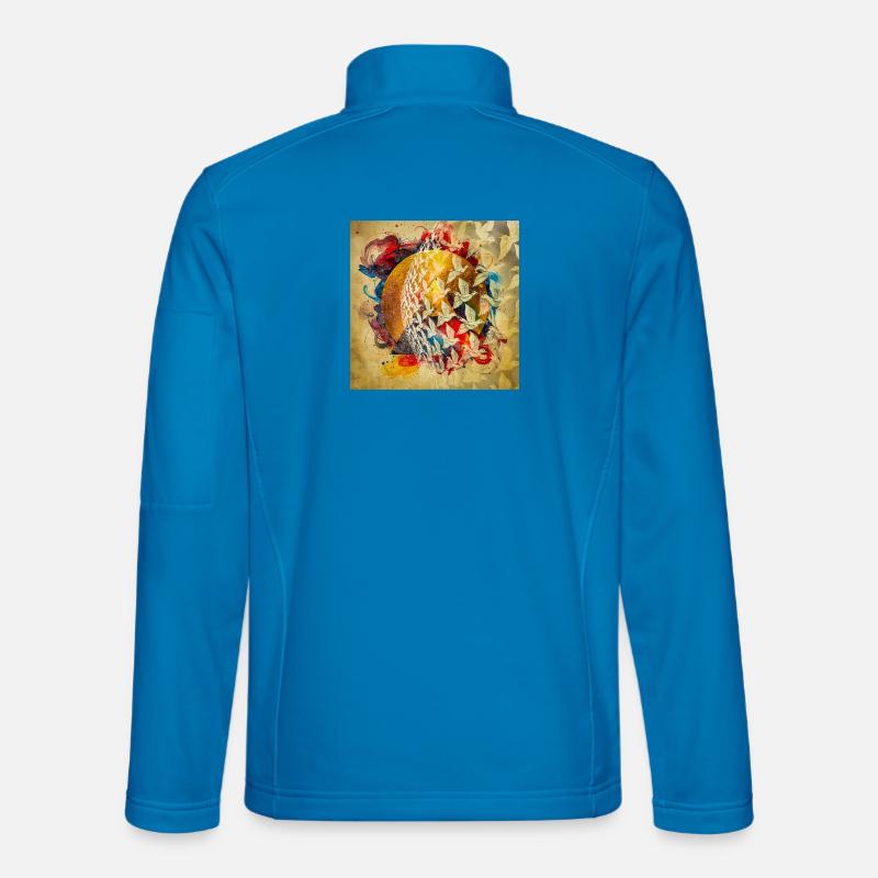 Bunter Vogelkreisflug - Unisex Softshelljacke - Lichtblau