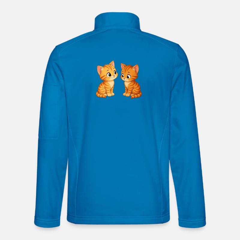 Zwei süsse Kätzchen - Unisex Softshelljacke - Lichtblau
